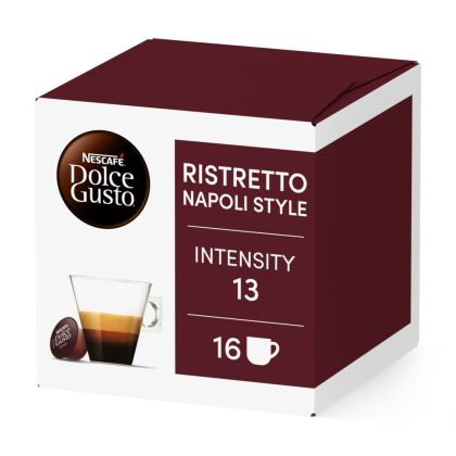 Front view of Ristretto Napoli (16 pods) box