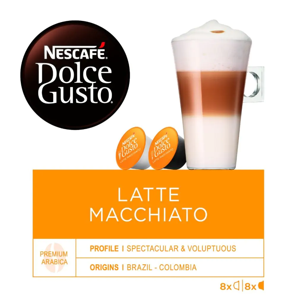 Latte Macchiato Coffee Capsules Nescaf Dolce Gusto