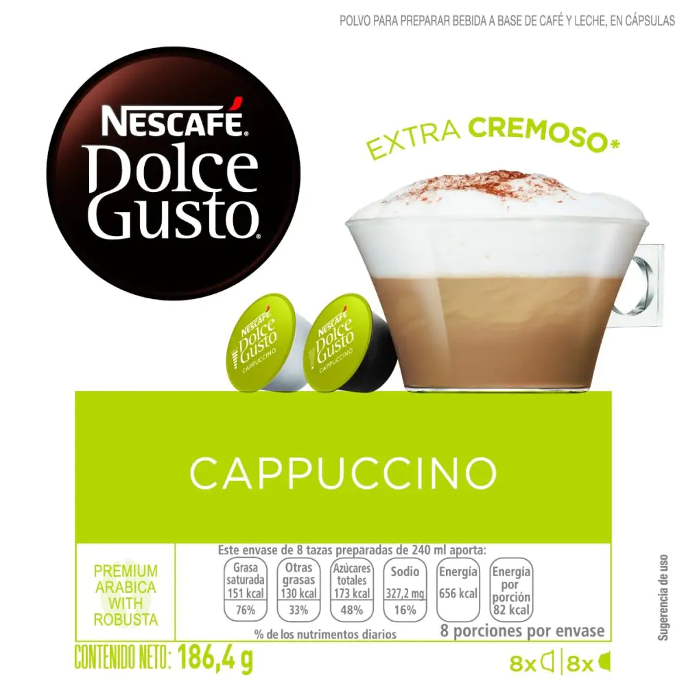 NESCAFÉ Dolce Gusto Coffee Capsules Cappuccino, 16 Count ( Pack Of