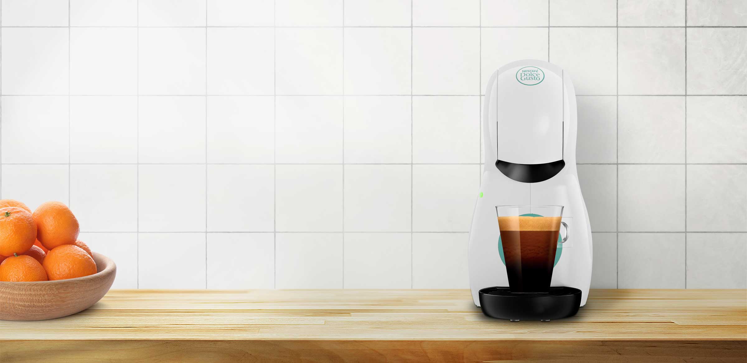 Close Up Piccolo XS White Coffee Machine NESCAFÉ® Dolce Gusto®